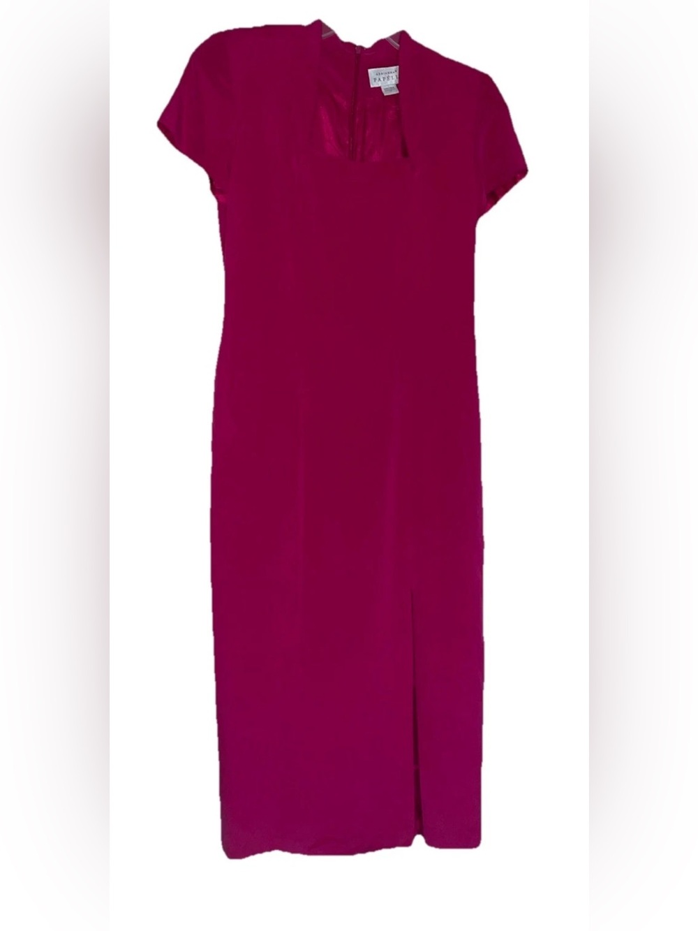VTG Adrianna Papell 100% Silk Sheath Dress Size 10 Cocktail Party Formal Slit